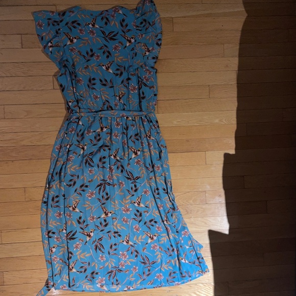 Brand New DR2 Teal Flutter-Sleeve Dress - Picture 8 of 11
